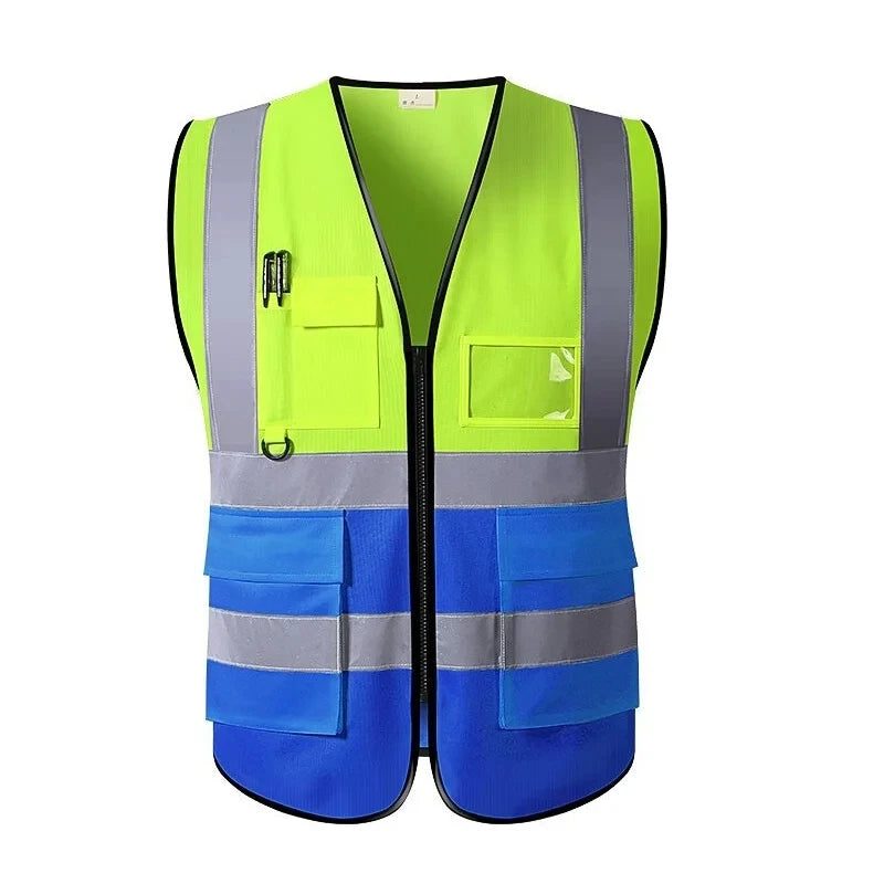 Reflective Safety Vest High Visibility  XXXL Motorcycle Jacket Safety Vest Fluorescent Signal Police for Men Woman