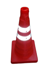 45cm High Folding Reflective Safety Cones Warning Reflective Plastic Road Cone Road Traffic Safety Sign