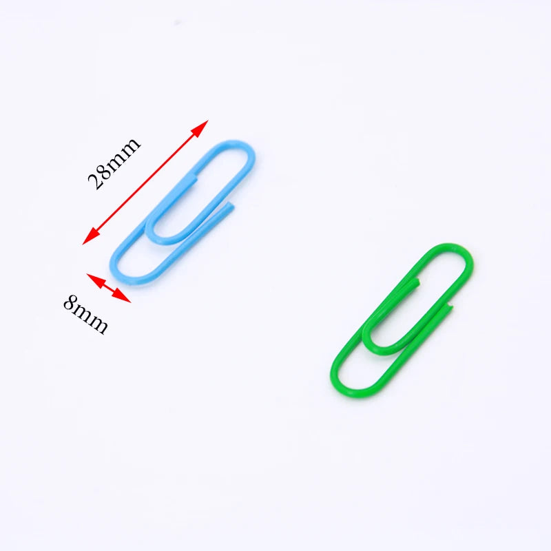 50pcs / Set of 28mm Colorful Paper Clips Paper Clips Notes Classified Clips Children'S Student Stationery School Office Supplies