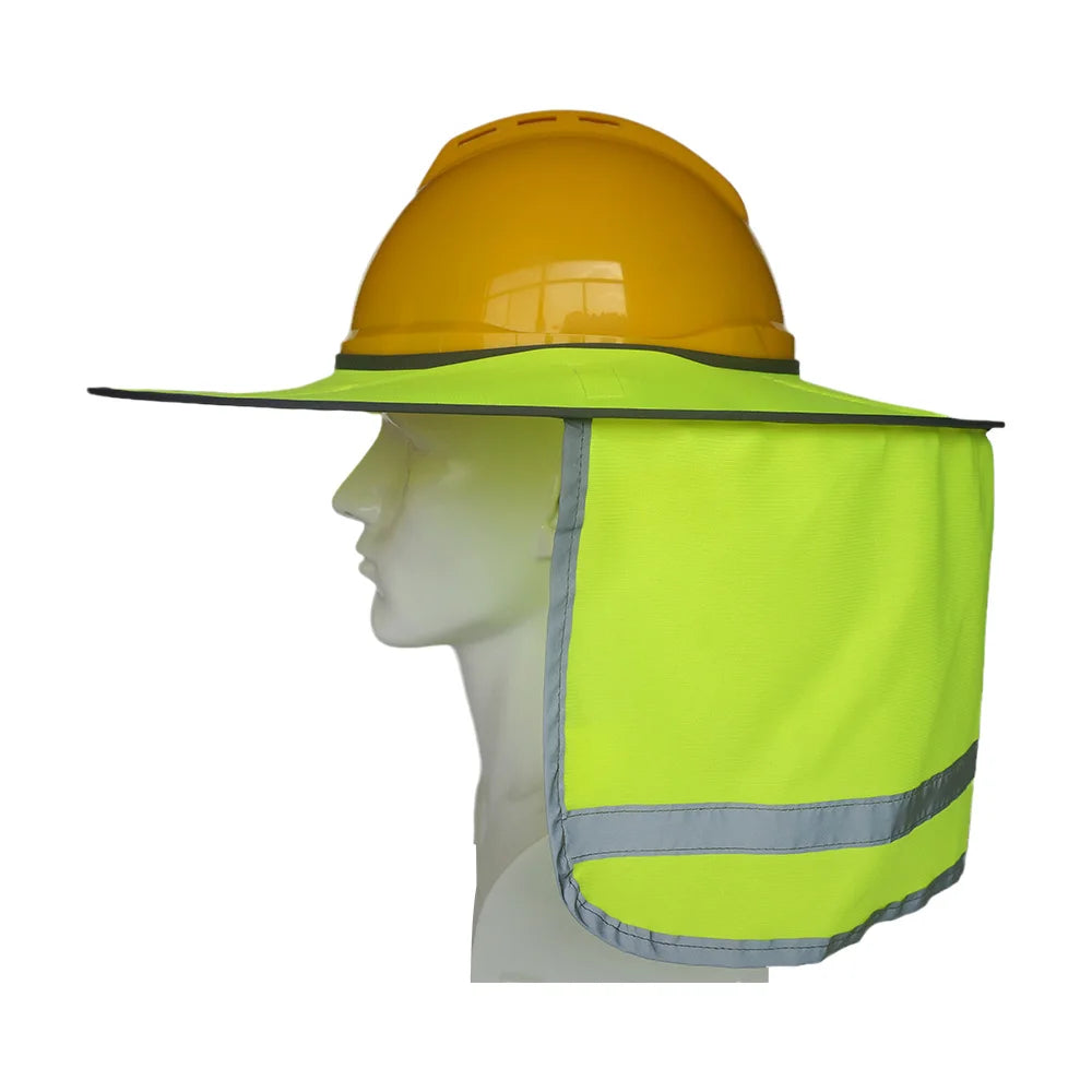 Hard Hat Sun Shade Hat Polyester Mesh Sun Shade Protection With Safety High Visibility Reflective Stripe