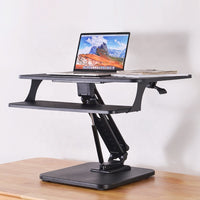 Sit Stand Workstation Standing Desk Converter With Large Desktop, Ergonomic Height Adjustable Tabletop Desk