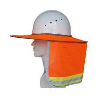 Hard Hat Sun Shade Hat Polyester Mesh Sun Shade Protection With Safety High Visibility Reflective Stripe