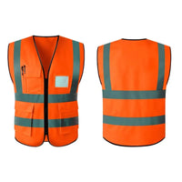 Reflective Safety Vest High Visibility  XXXL Motorcycle Jacket Safety Vest Fluorescent Signal Police for Men Woman