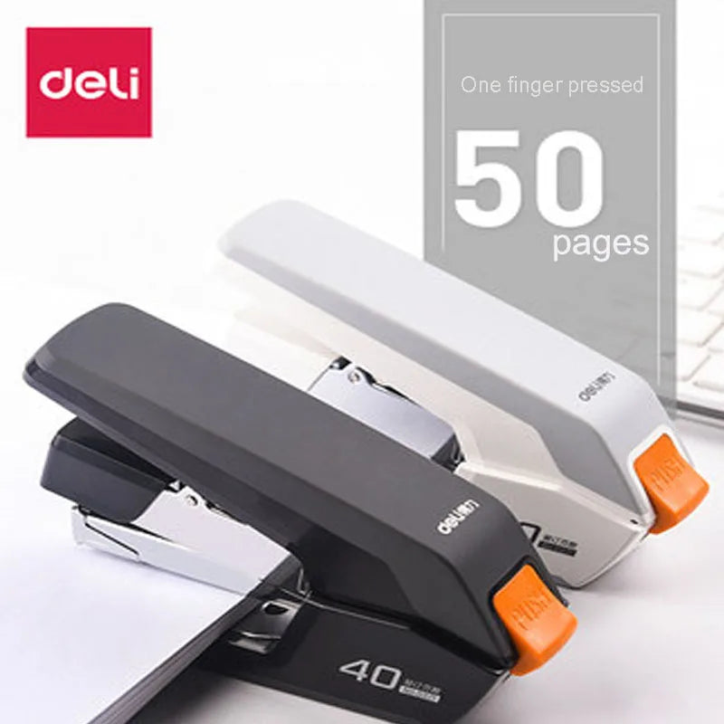 Deli Labor-Saving Stapler Office Supplies Student Special Mini Small Stapler Standard Multi-Function Practical Stapler