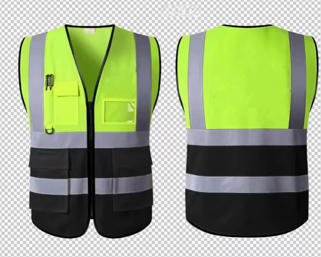 Reflective Safety Vest High Visibility  XXXL Motorcycle Jacket Safety Vest Fluorescent Signal Police for Men Woman