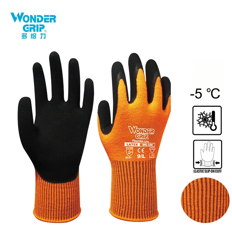 Wonder Grip Thicken Garden Working Gloves Coldproof Work Gloves Double Layer Latex Coated Protection Gardening Gloves