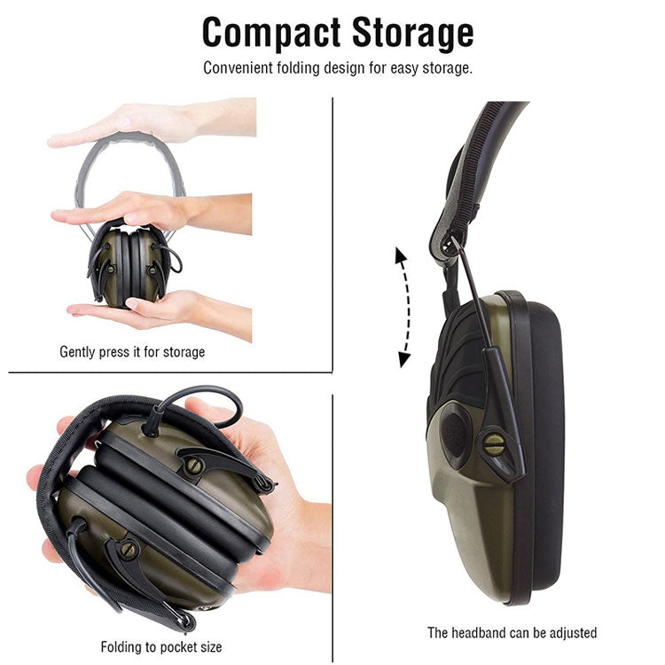 Hearing Protection Ear Muffs Electronic Earmuff Anti-Noise Headphone