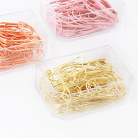 TUTU 50pcs/Box 50mm Rose Gold Paperclips Electroplating Metal Paper Clips Photo Clip Paper Clips Decorative Stationary H0166