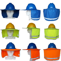 Hard Hat Sun Shade Hat Polyester Mesh Sun Shade Protection With Safety High Visibility Reflective Stripe