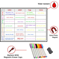 School White Boards Planner Board Magnetic Whiteboard Chore Daily Weekly Monthly Scheduling Magnetic Fridge Stickers With 8 Pen