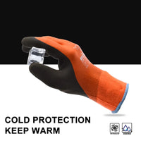 Wonder Grip Thicken Garden Working Gloves Coldproof Work Gloves Double Layer Latex Coated Protection Gardening Gloves