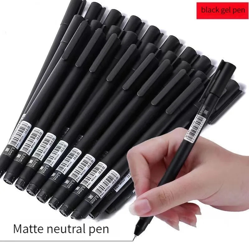 5/20Pcs Gel Pen Set Neutral Pen Smooth Writing&fastdry Signature 0.5mm Ballpoint Pen Black Ink Refill School Stationery Supplies