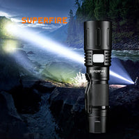 Powerful Rechargeable LED  Flashlights Torch EDC Flashlight Waterproof Hunting  Tactical 18650 Battery  Flashlight