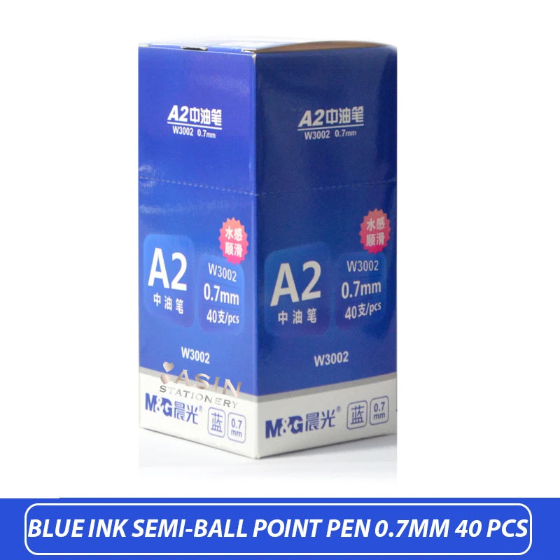 M&G Semi Gel Writing Ball Point Pen 0.7mm Black/Blue/Red Economic Ball Pen for School and Office Gift Supply  Ballpoint