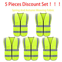 Reflective Safety Vest High Visibility  XXXL Motorcycle Jacket Safety Vest Fluorescent Signal Police for Men Woman