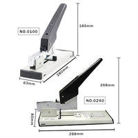 Huapuda Large Capacity Paper Binding Stapler Heavy Duty Stapler Bookbinding Stapling Staples Hand Operated Stapler 0100 & 0240