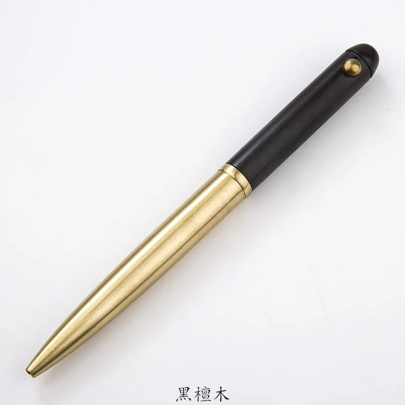 1pcs Upscale Business Office Gift Stationery Ballpoint Pen Metal Wooden Rotate Signing Pen Fashion 0.5mm Office Writing Pens