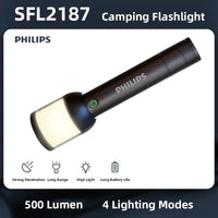 Philips Outdoor LED Rechargeable Flashlight Portable Powerful Bright Flashlights Camping Lamp for Outdoor Hiking Self Defense