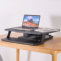 Sit Stand Workstation Standing Desk Converter With Large Desktop, Ergonomic Height Adjustable Tabletop Desk