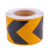 10cmx25m PVC Self-Adhesive Reflective Safety Tape Road Traffic Construction Site Reflective Warning Arrow Sign Sticker