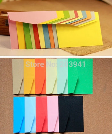 20pcs/Lot  Candy Color Mini Envelopes DIY Multifunction Craft Paper Envelope for Letter Paper Postcards School Material