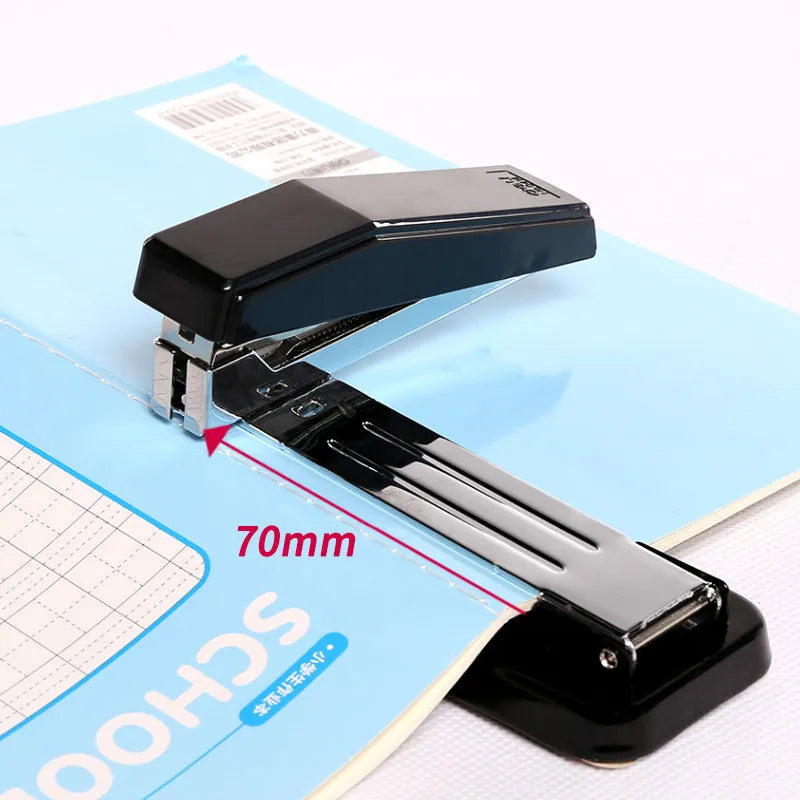 Deli Stapler 360 Degree Rotatable Heavy-Duty Staplers Standard Middle Seam Stapler Stapling 25 Sheets Labor-Saving Bookbinding