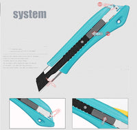 Utility Knife Cutter Wood Box Paper Cutter Auto Lock SK5 Metal Stationery Utility Craft Knife Cutter Cutting Non-Slip Knife