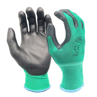 24Pieces/12 Pairs Safety Working Gloves Black Pu Nylon Cotton Glove Industrial Protective Work Gloves NMSafety Brand Supplier