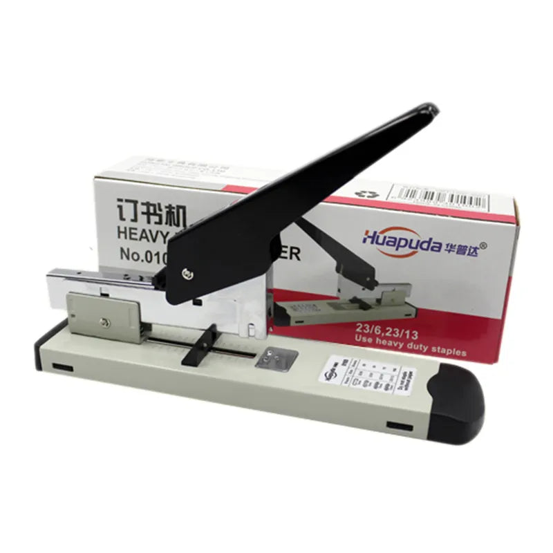 Huapuda Large Capacity Paper Binding Stapler Heavy Duty Stapler Bookbinding Stapling Staples Hand Operated Stapler 0100 & 0240