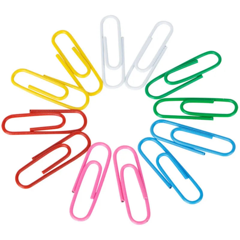 50pcs / Set of 28mm Colorful Paper Clips Paper Clips Notes Classified Clips Children'S Student Stationery School Office Supplies