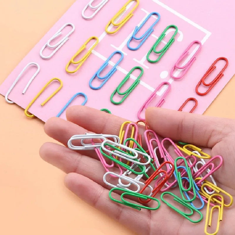 50pcs / Set of 28mm Colorful Paper Clips Paper Clips Notes Classified Clips Children'S Student Stationery School Office Supplies