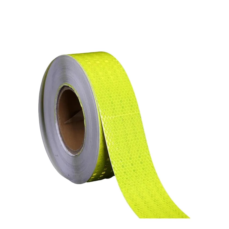 Self-Adhesive Reflective Tape High Visibility Fluorescent Yellow Reflective Warning Tape for Van Car Traffic Sign