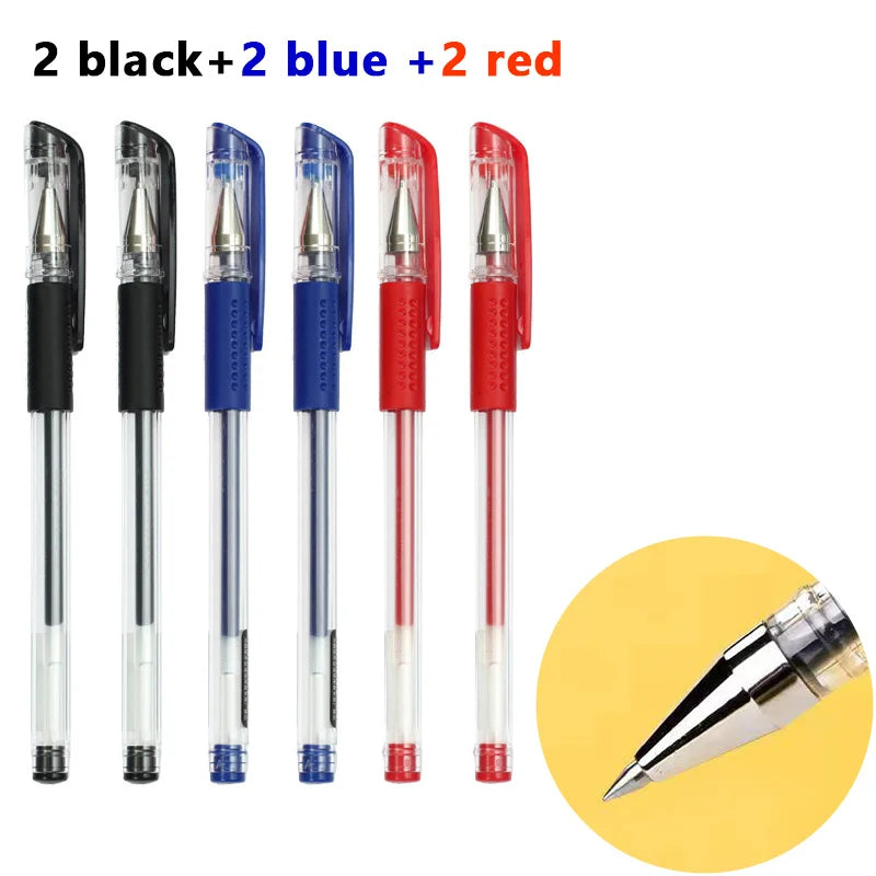 3+20Pcs Gel Pen and Refill Black Blue Red Ink Bullet 0.5mm Gel Pens School&Office Supplies Stationery With Free Shipping