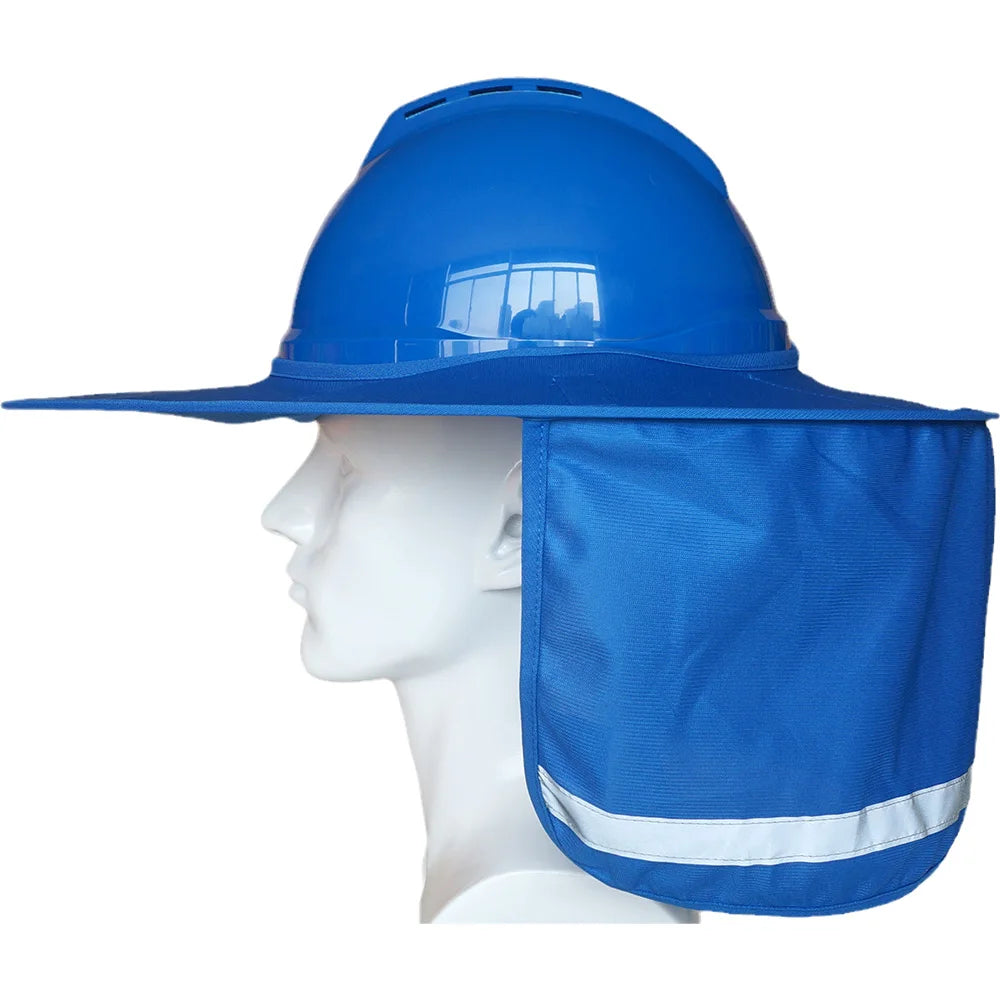 Hard Hat Sun Shade Hat Polyester Mesh Sun Shade Protection With Safety High Visibility Reflective Stripe