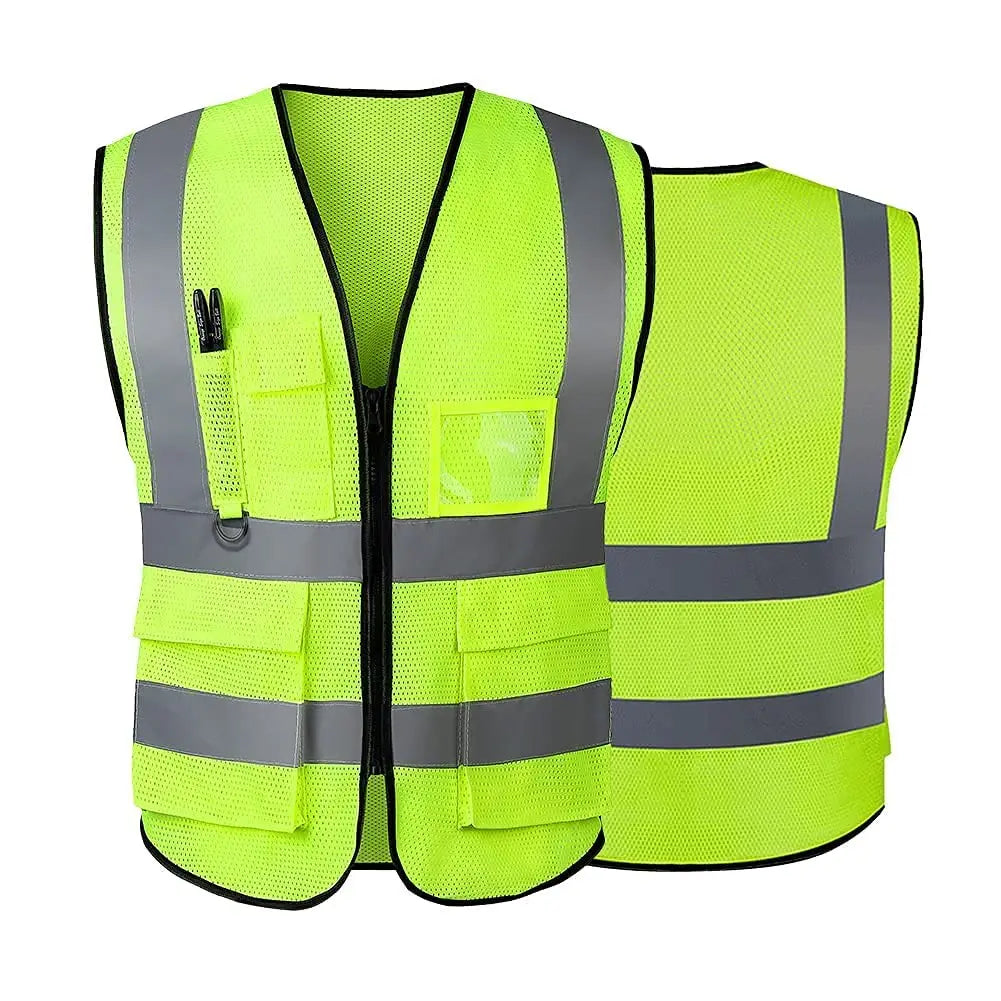 Reflective Safety Vest High Visibility  XXXL Motorcycle Jacket Safety Vest Fluorescent Signal Police for Men Woman