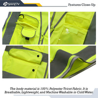 Reflective Safety Vest High Visibility  XXXL Motorcycle Jacket Safety Vest Fluorescent Signal Police for Men Woman