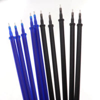 20Pcs Erasable Ballpoint Pen 0.5mm Writing Nib Rod Blue Black Ink Pen Refill School Student Washable Handle Erase Pen Stationery