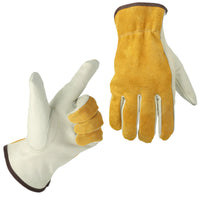 Work Gloves Cowhide Leather Men Working Welding Gloves Safety Protective Garden Sports MOTO Wear-Resisting Gloves