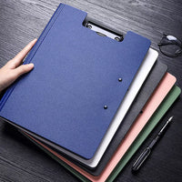 A4 File Folder Clipboard Writing Pad Memo Clip Board Double Clips Test Paper Storage Organizer School Supplies Office Stationary