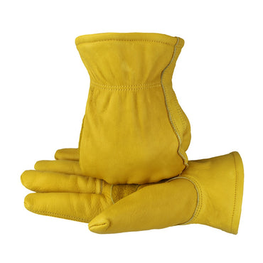 Winter Leather Waterproof Work Gloves Drivers Motorcycle Safety Leather Gloves With Fleece Liner