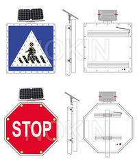 Manufacturer Low Price Traffic Safety  Plate Traffic Signs of All Shapes LED/AC Powered Solar LED Traffic Light