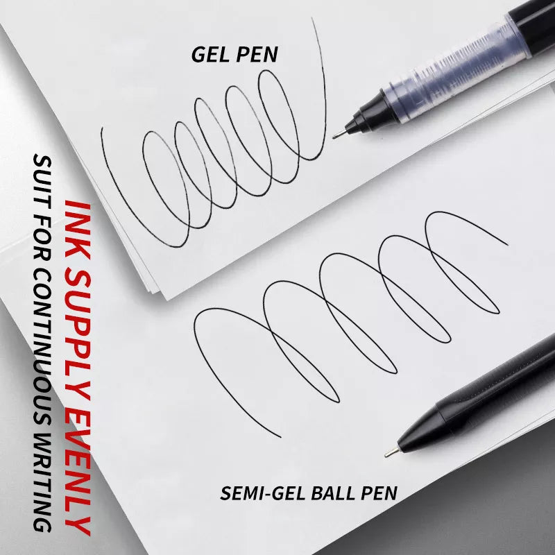 M&G Semi Gel Writing Ball Point Pen 0.7mm Black/Blue/Red Economic Ball Pen for School and Office Gift Supply  Ballpoint