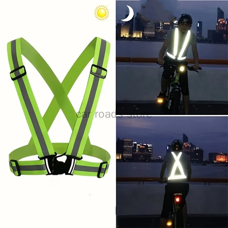 Reflective Safety Vest High Visibility  XXXL Motorcycle Jacket Safety Vest Fluorescent Signal Police for Men Woman