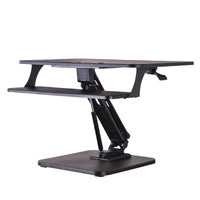 Sit Stand Workstation Standing Desk Converter With Large Desktop, Ergonomic Height Adjustable Tabletop Desk