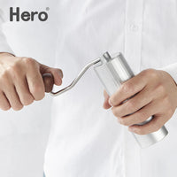 HERO Portable Manual Coffee Grinder 420 Stainless Steel Burr Grinder Durable Coffee Bean Maker Mini Coffees Milling 15g Capacity