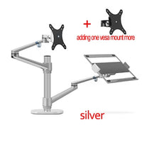 OL-3L Aluminum Multifunction 10"-17"Ergonomics Desk Laptop Stand 32" Monitor Desktop Holder Computer Full Motion With Column Bar