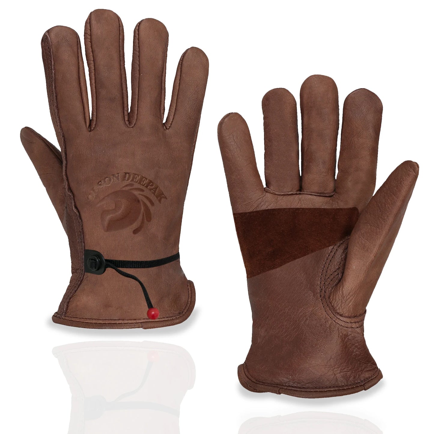 Work Gloves Cowhide Leather Factory Driver Climbing Gardening Glove Protective Yard Work