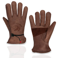 Work Gloves Cowhide Leather Factory Driver Climbing Gardening Glove Protective Yard Work