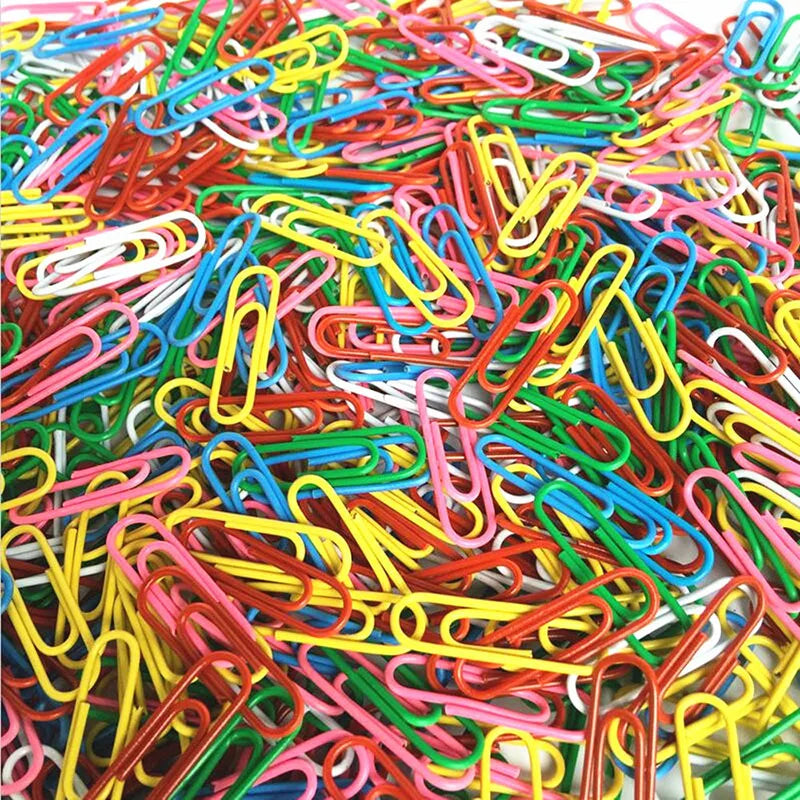 50pcs / Set of 28mm Colorful Paper Clips Paper Clips Notes Classified Clips Children'S Student Stationery School Office Supplies