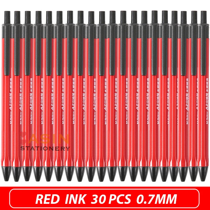 M&G Semi Gel Writing Ball Point Pen 0.7mm Black/Blue/Red Economic Ball Pen for School and Office Gift Supply  Ballpoint